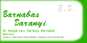 barnabas daranyi business card