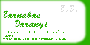 barnabas daranyi business card